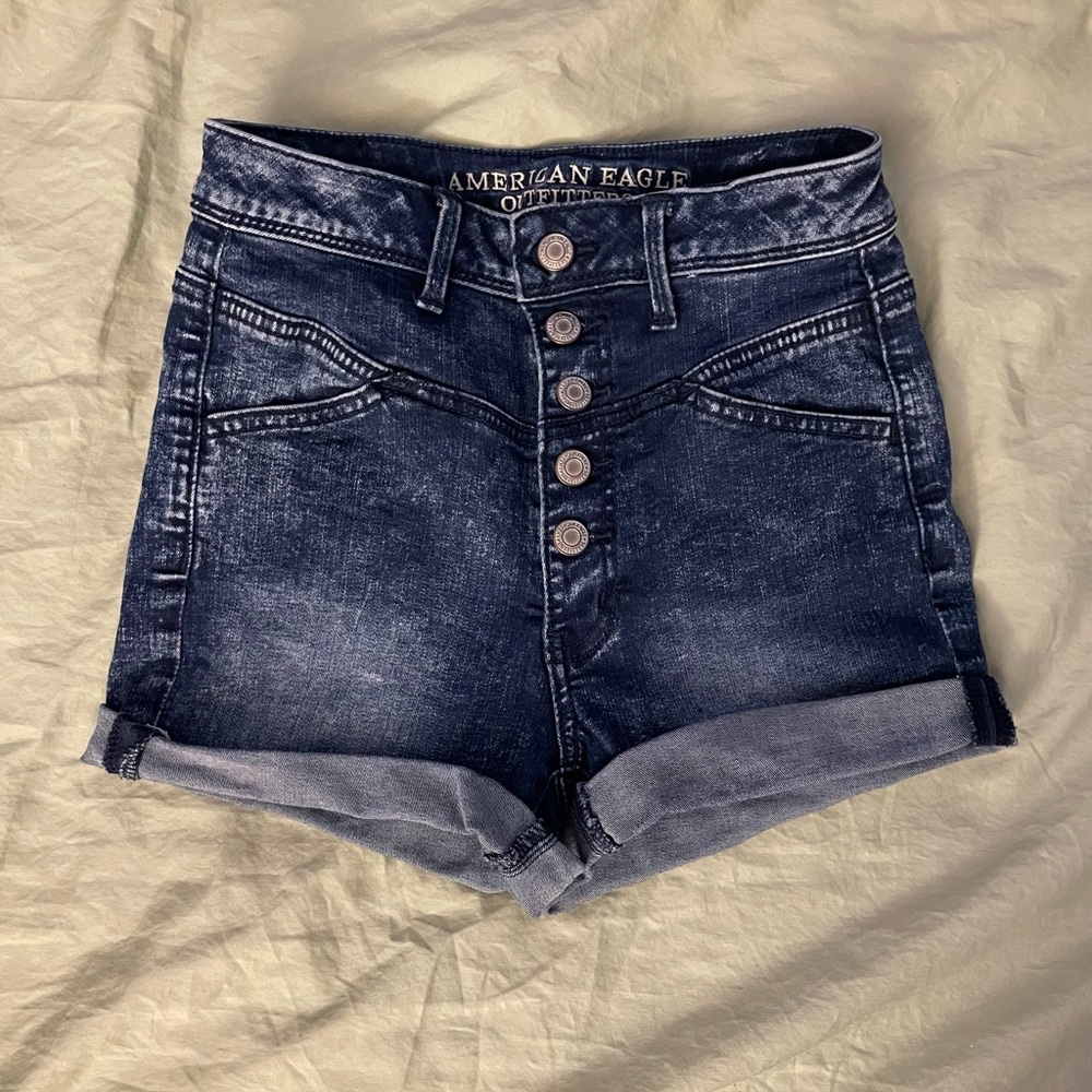 AE High-Waisted Button-Down Shorts